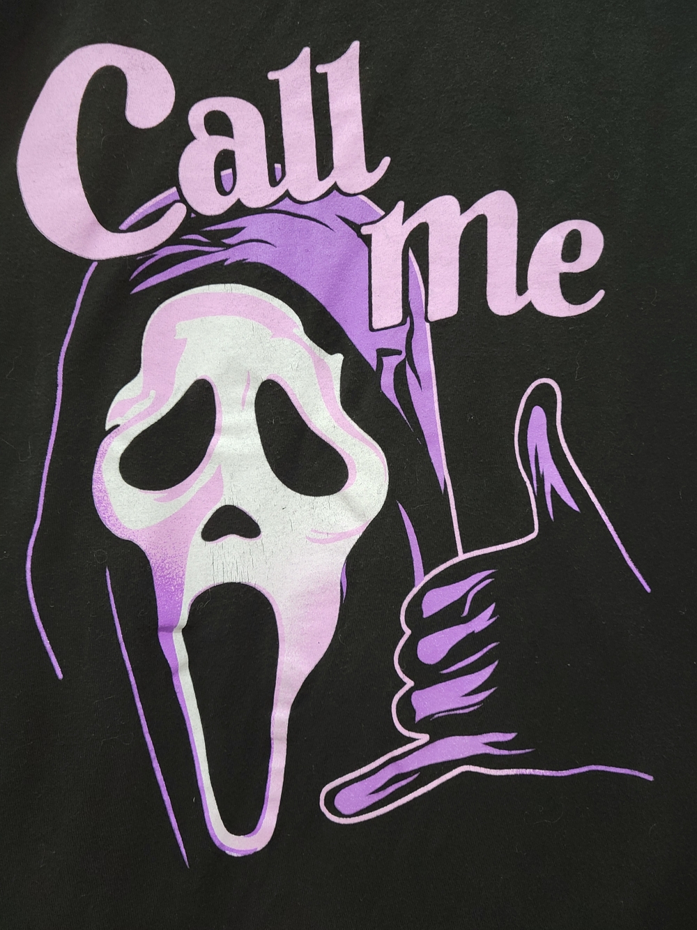 Scream Ghostface Call Me Black, Purple, Pink Tee - Picture 2 of 7